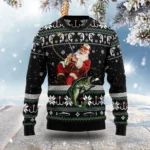 Santa Fishing Ugly Christmas Sweater Christmas