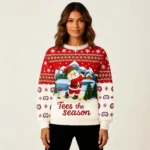 Santa Golfing Tees The Season Ugly Sweater Chr