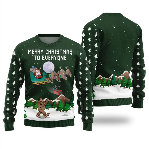 santa merry giftmas to bigfoot mens ugly sweater funny holiday.webp