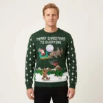 Santa Merry Giftmas To Bigfoot Mens Ugly Sweat