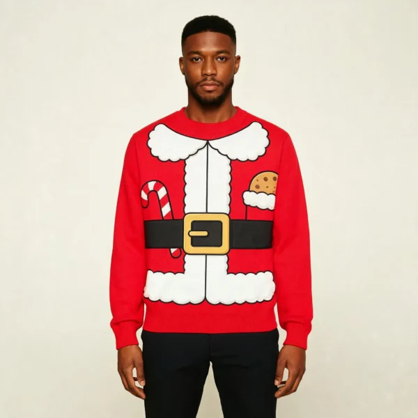 Santa Outfit Christmas Ugly Sweater Merry Xmas