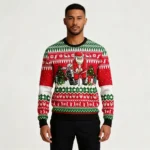 Santa Playing Golf Ugly Christmas Sweater Wint