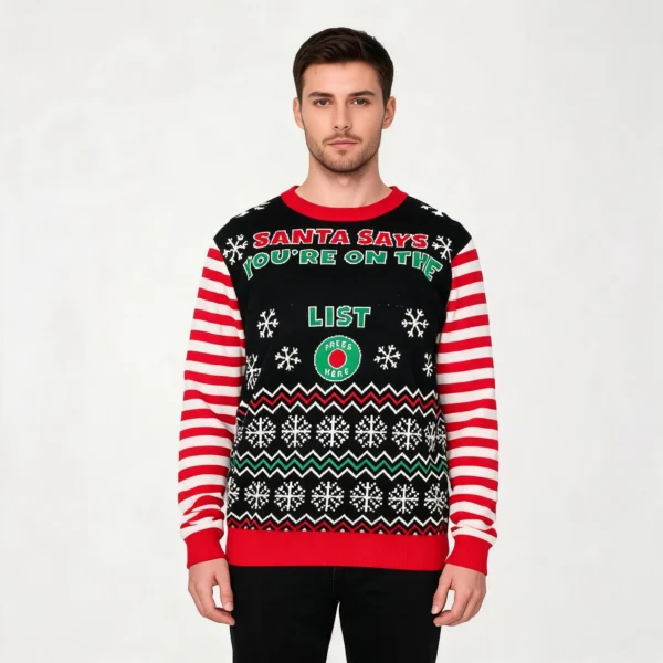 Santa Says Interactive Ugly Christmas Sweater