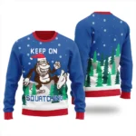 Sasquatch Bigfoot Ugly Christmas Sweater For W