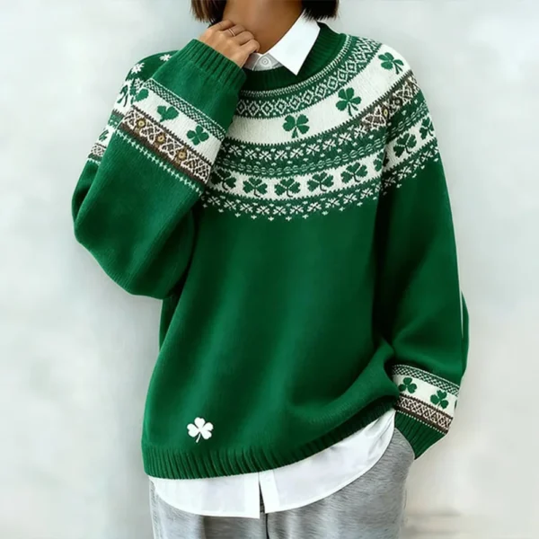 shamrock day sweater st patrick s day 2026 clothing line st paddys.webp