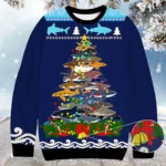Shark Ocean Theme Christmas Ugly Sweater Chris