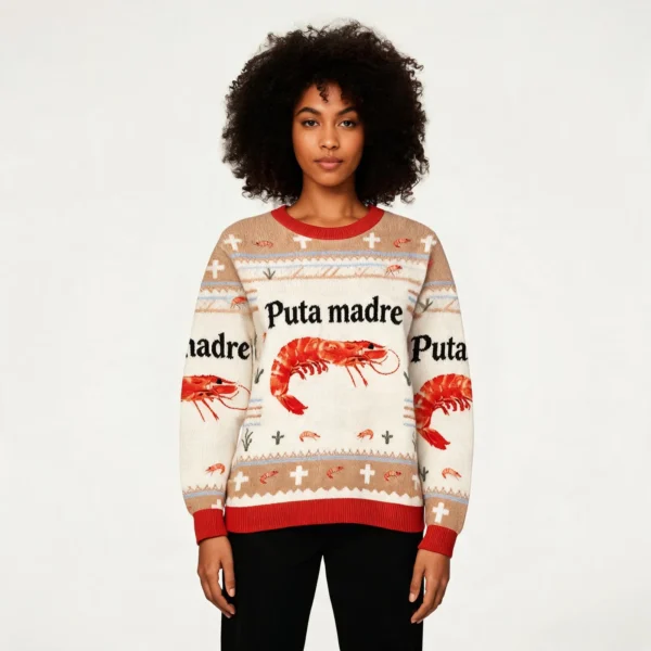 Shrimp Puta Madre Ugly Sweater Trendy Fashion