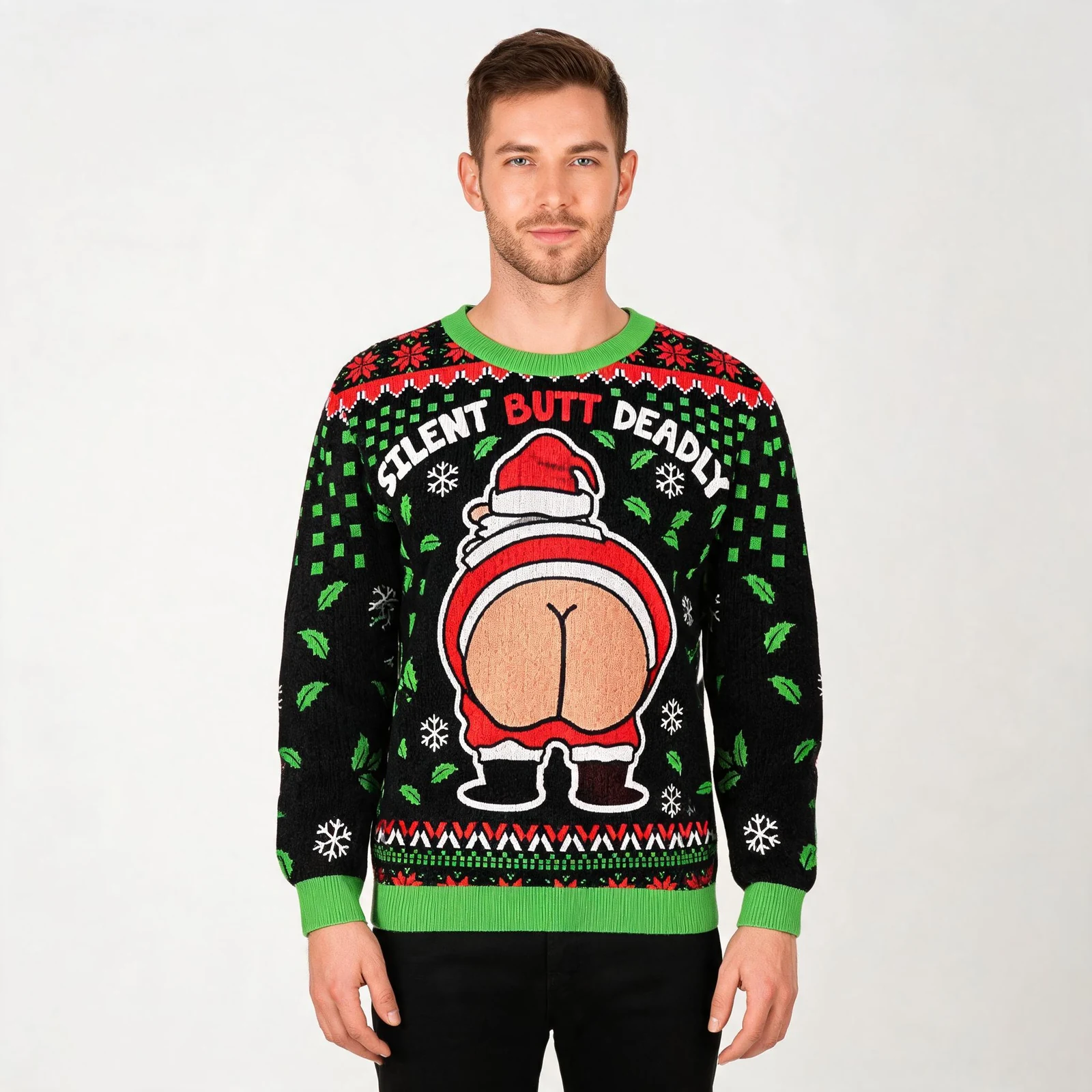 Silent Butt Deadly Fun Christmas Ugly Sweater Silent Butt Deadly Fun Christmas Ugly Sweater