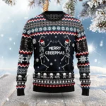 Skeleton Merry Christmas Ugly Sweater Skull Th