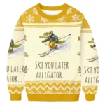 Skiing Alligator Ski You Later Alligator Ugly