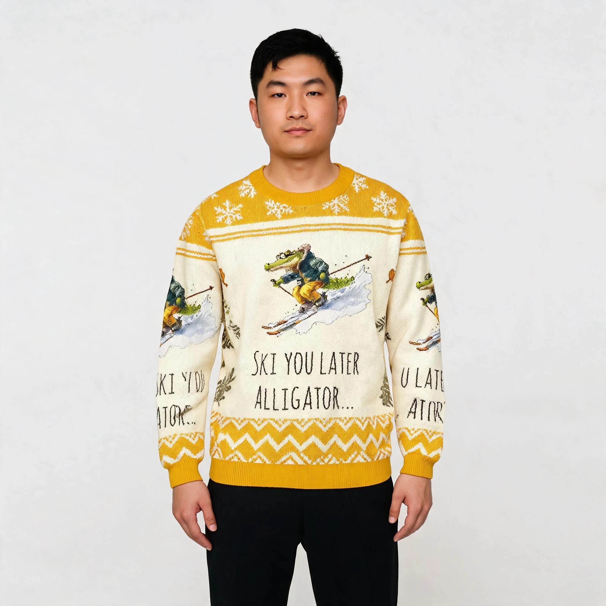 Skiing Alligator Ski You Later Alligator Ugly Skiing Alligator Ski You Later Alligator Ugly