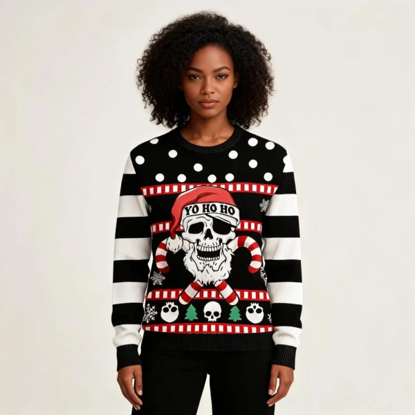Skull Creepmas Ugly Christmas Sweater Dark Hum