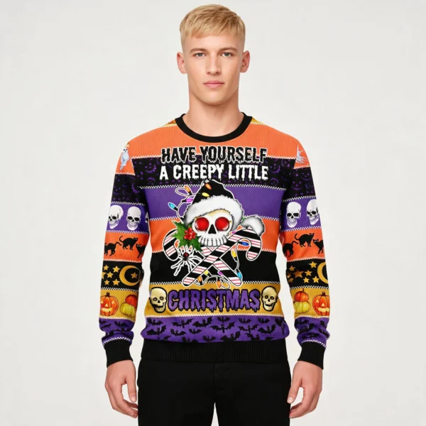 Skull Creepy Ugly Christmas Sweater Christmas