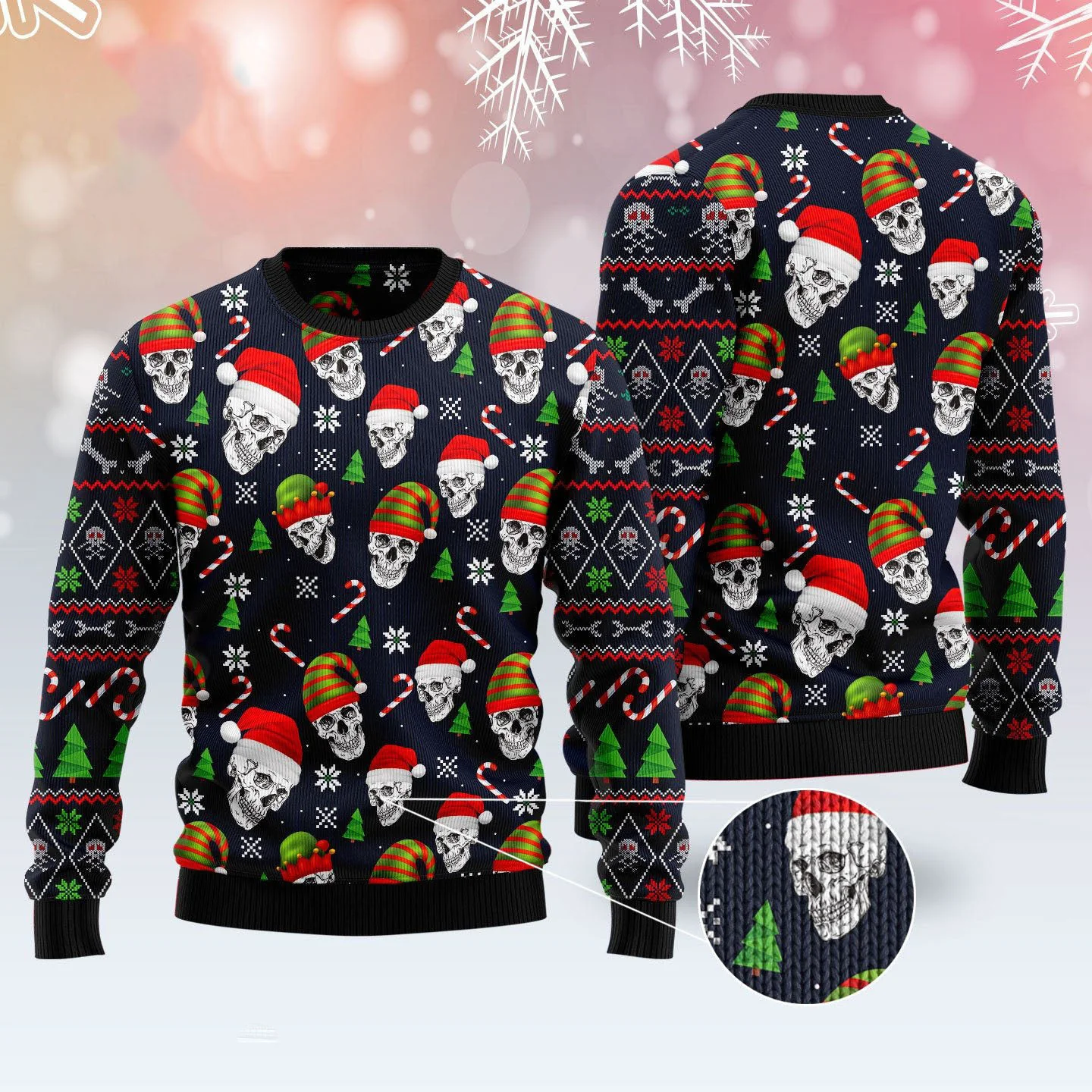 skull face ugly christmas sweater gothic design funny christmas.webp skull face ugly christmas sweater gothic design funny christmas.webp