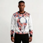 Skull Flowers Ugly Christmas Sweater Winter Cl