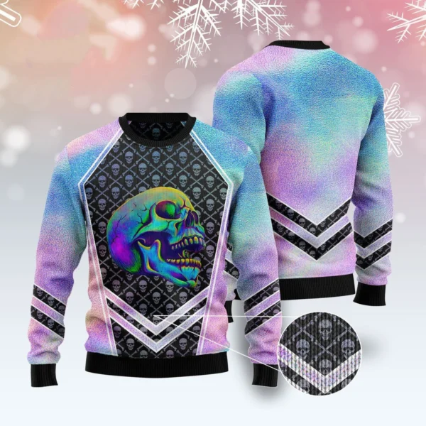 skull hologram ugly christmas sweater gothic design dark humor.webp