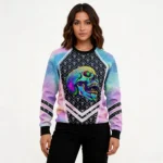 Skull Hologram Ugly Christmas Sweater Gothic D