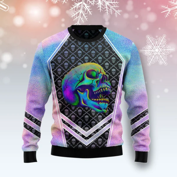 skull hologram ugly christmas sweater winter clothing christmas gift.webp