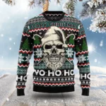 Skull Santa Claus Ho Ho Ho Ugly Christmas Swea