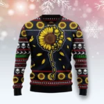 Skull Sunflower Ugly Christmas Sweater Winter