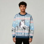 Smoking Cat Funny Meme Christmas Ugly Sweater Christmas Outfits Best