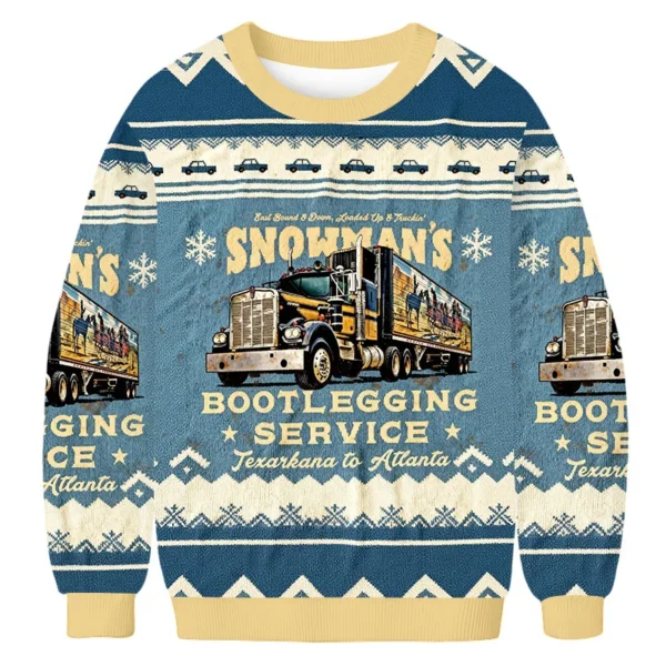 snowmans bootlegging service ugly sweater xmas outfits christmas gift.webp