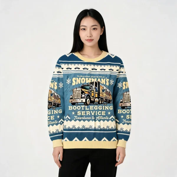 Snowmans Bootlegging Service Ugly Sweater Xmas