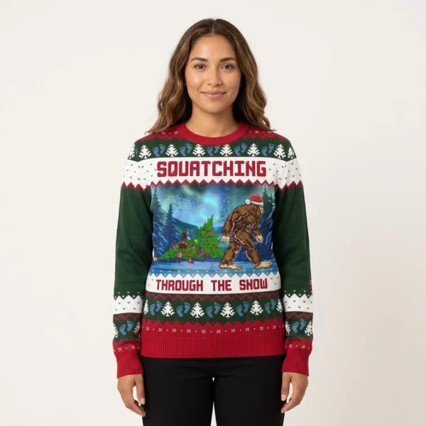 Squatching Through The Snow Bigfoot Christmas