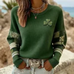 St Patrick’s Day Shamrock Art Sweater Saint Pa