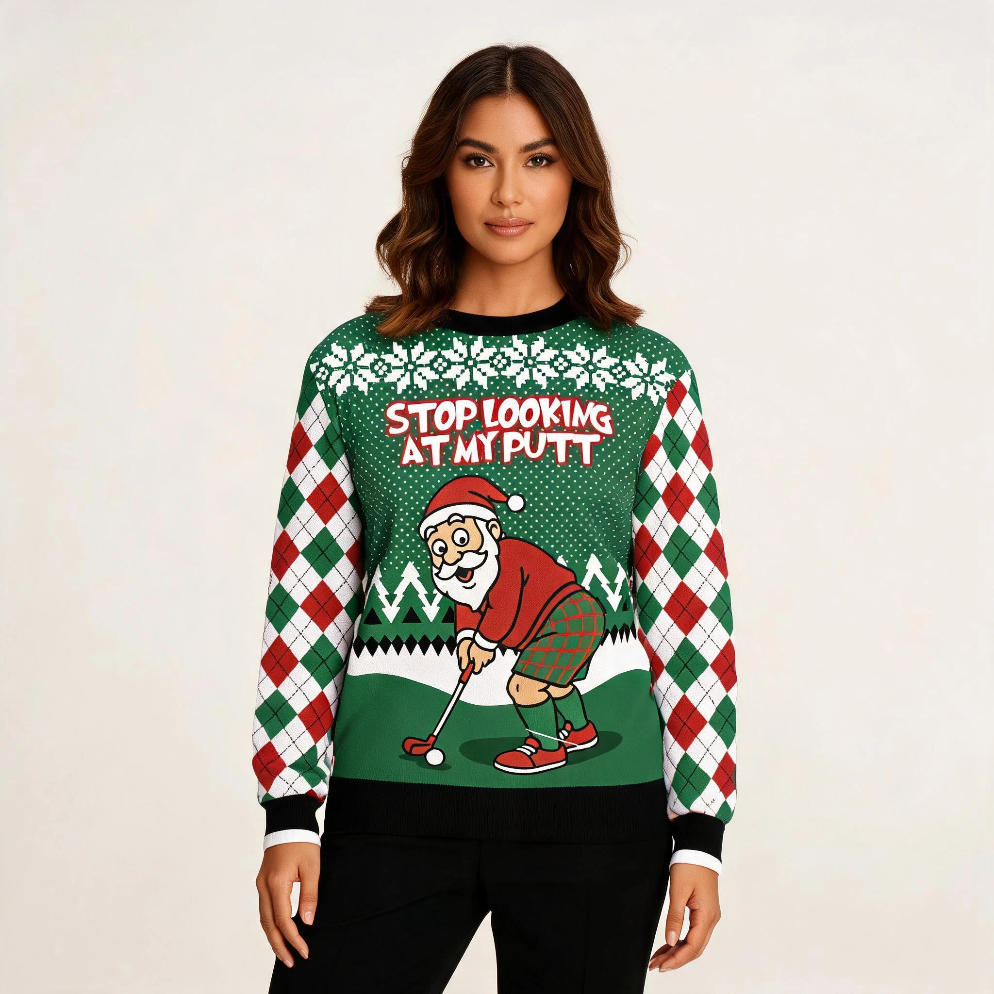 Stop Looking At My Putt Ugly Christmas Sweater Stop Looking At My Putt Ugly Christmas Sweater
