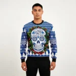 Sugar Skull Ugly Christmas Sweater Holiday Clo