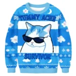 Sunglasses Cat Christmas Ugly Sweater Holiday