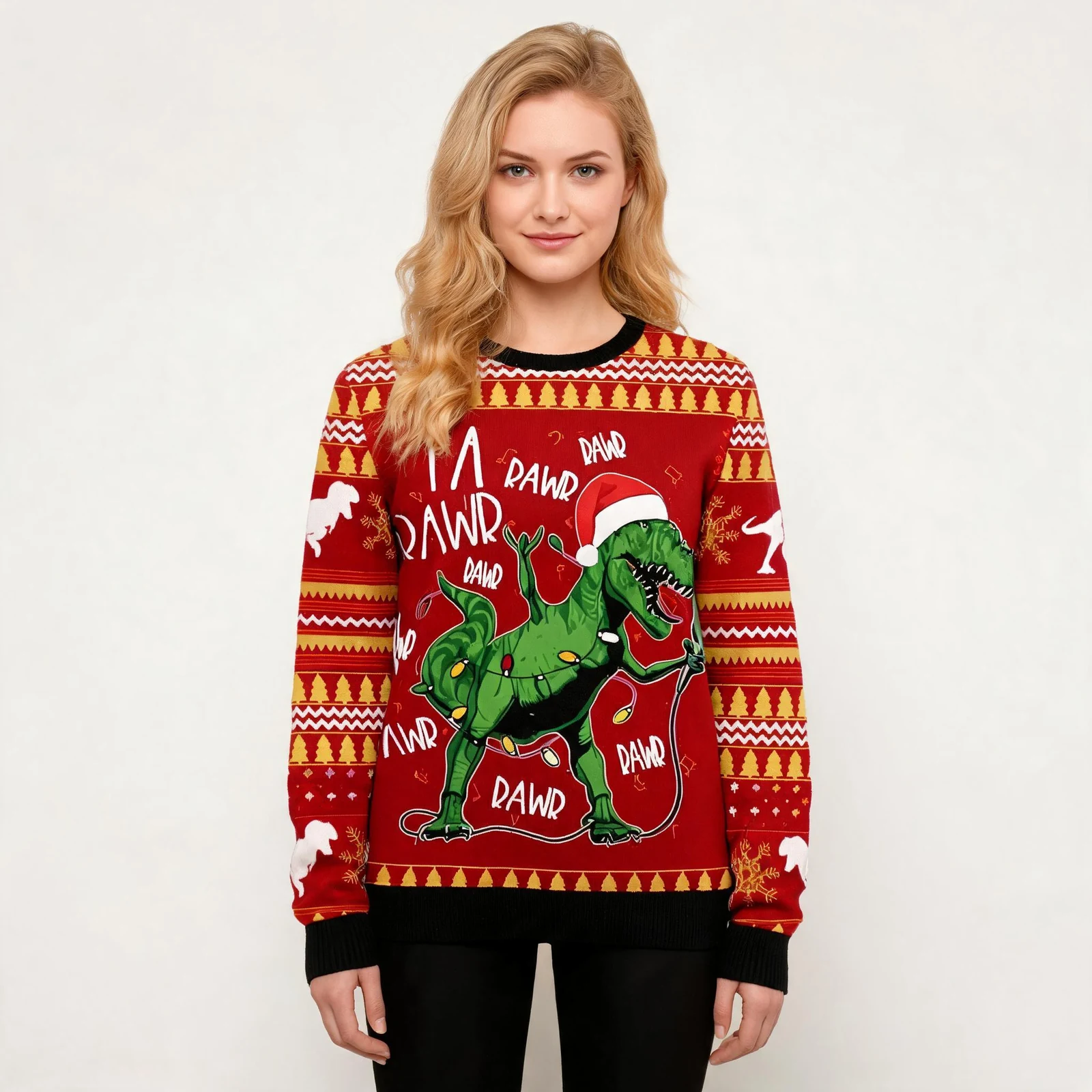T Rex Dinosaur Ugly Christmas Sweater Dinosaur T Rex Dinosaur Ugly Christmas Sweater Dinosaur