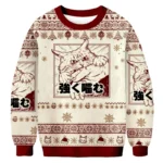 The Cat Bit Hard Christmas Ugly Sweater Winter