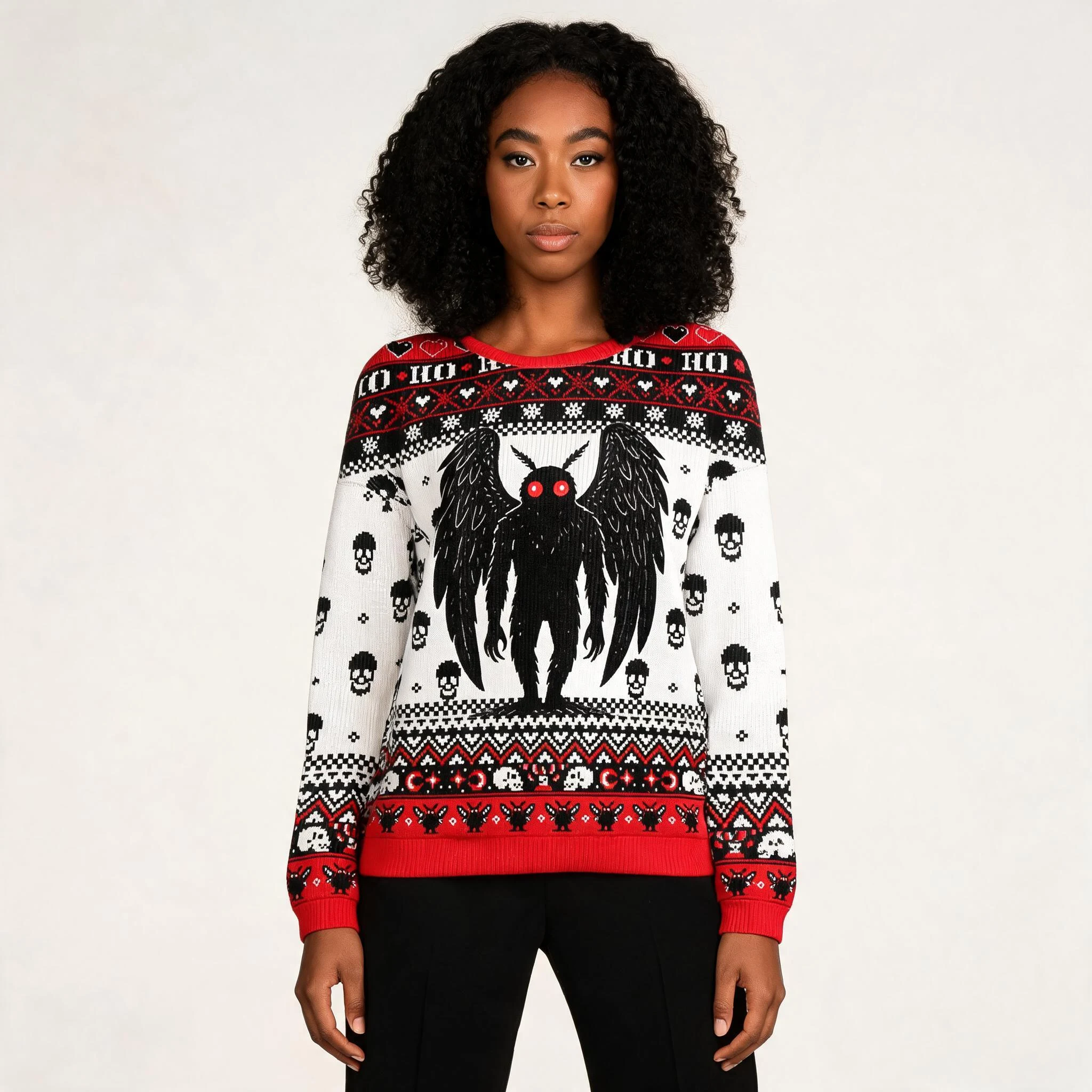 The Mothman Ugly Christmas Sweatshirts Ugly Ho The Mothman Ugly Christmas Sweatshirts Ugly Ho
