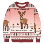 They Know Where L Pee Christmas Ugly Sweater X