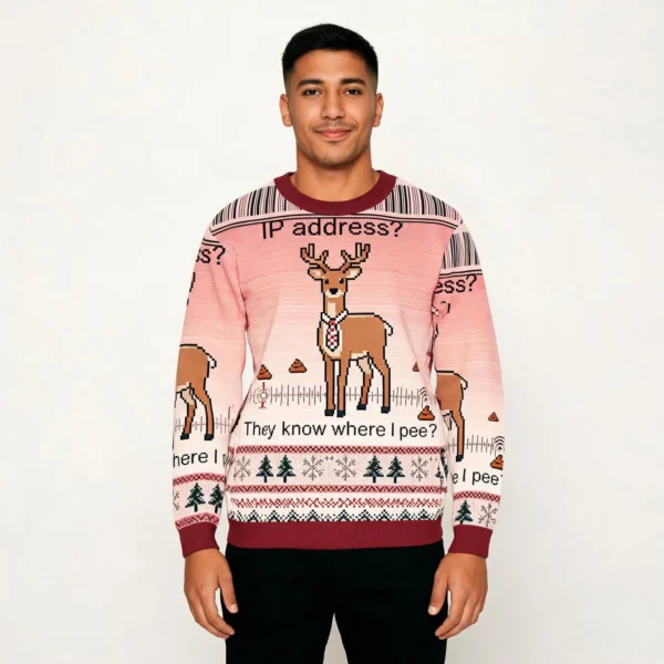 They Know Where L Pee Christmas Ugly Sweater X