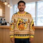 This Is Fine Dog On Fire Ugly Sweater Funny Animal Sweater Dog Lover