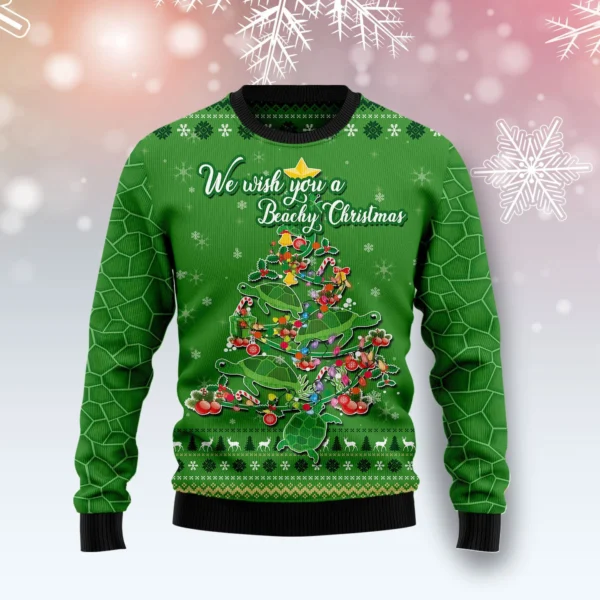 turtle christmas tree ugly christmas sweater animal themed clothes to.webp