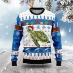 Turtle Xmas Ugly Christmas Sweater Animal Chri