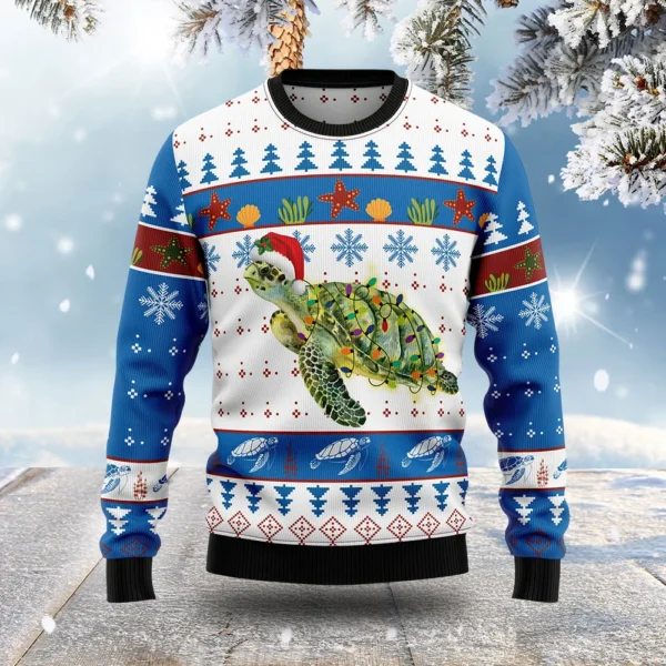 turtle xmas ugly christmas sweater animal christmas sweater xmas gift.webp