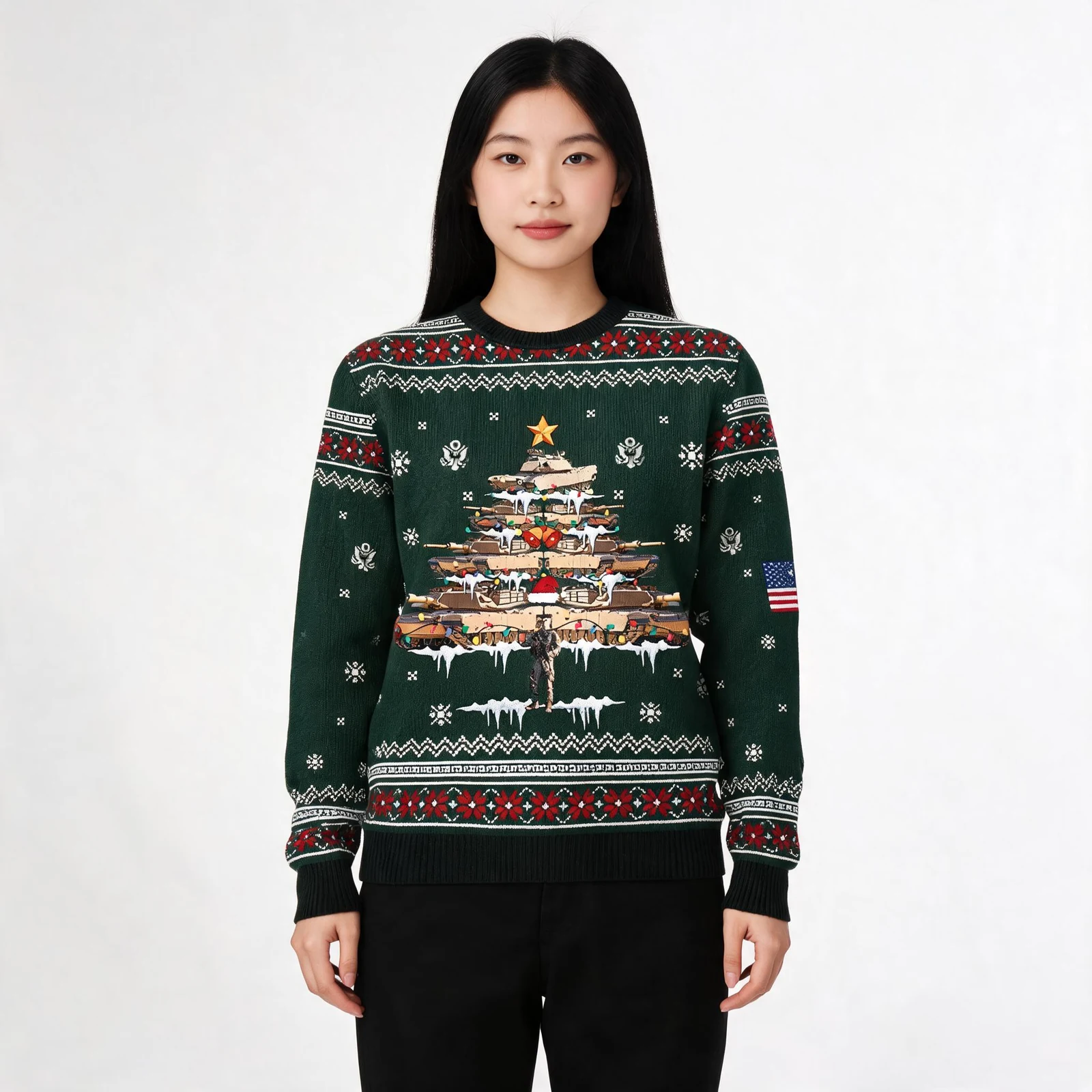 U.S. Army 250th Anniversary Christmas Ugly Swe U.S. Army 250th Anniversary Christmas Ugly Swe