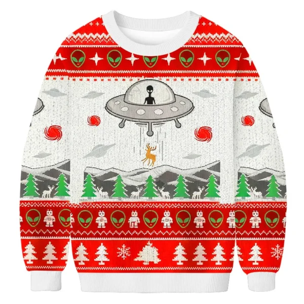 ufo abducting reindeer ugly christmas sweater novelty style christmas.webp