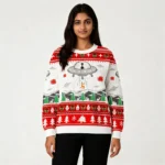 Ufo Abducting Reindeer Ugly Christmas Sweater