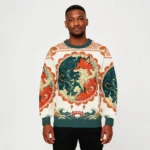 Ukiyo E Fox Ugly Christmas Sweater Japanese Ar