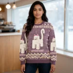 Unusual Robot Cat Ugly Sweater Animal Themed Winter Apparel Xmas Gift