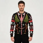 Vintage Bigfoot Ugly Christmas Sweater Mythica