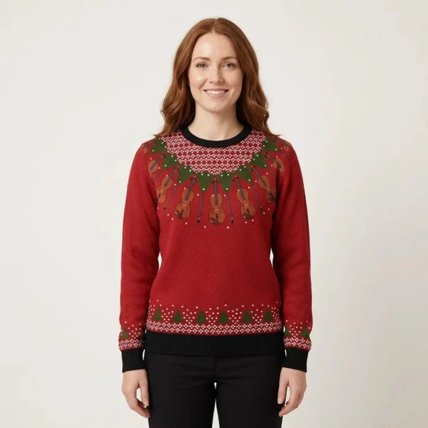 Violin Lover Ugly Christmas Sweater
