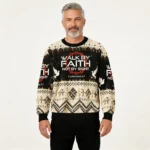 Walk By Faith Ugly Christmas Sweater Bible Ver