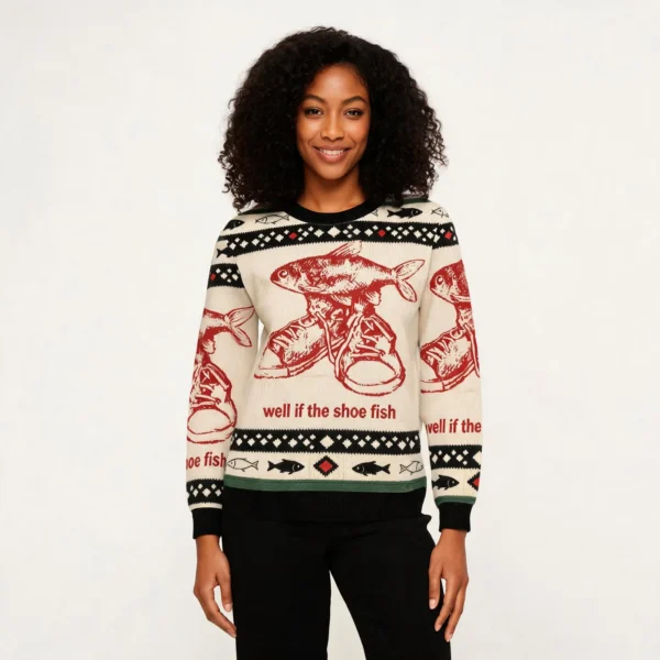 Well If The Shoe Fish Ugly Christmas Sweater X